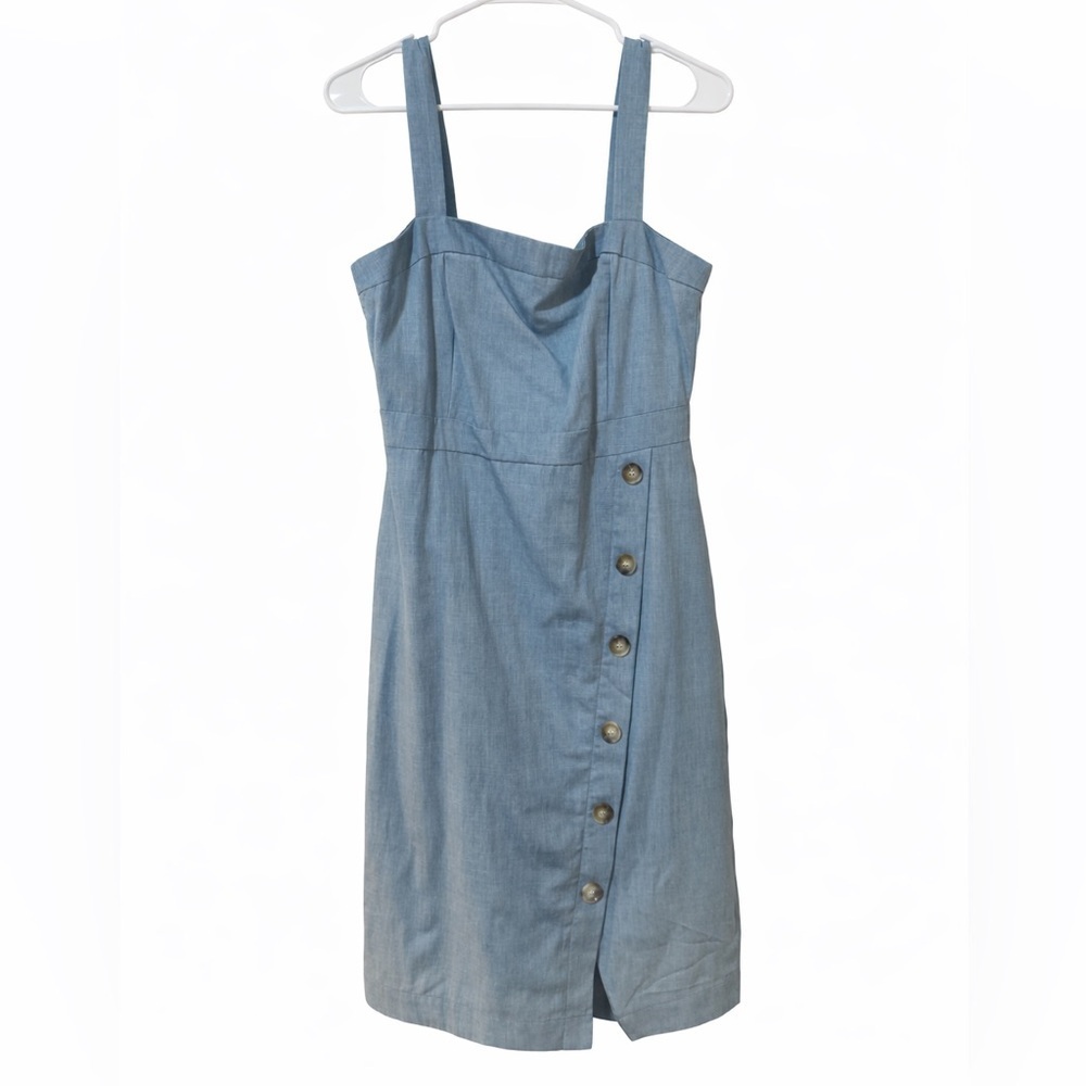 BB Dakota Light Blue Denim Mini Dress Small (Trendy, Buttons)